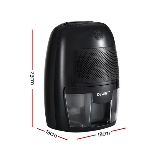 Devanti Dehumidifier 600ML Air Purifier Black.