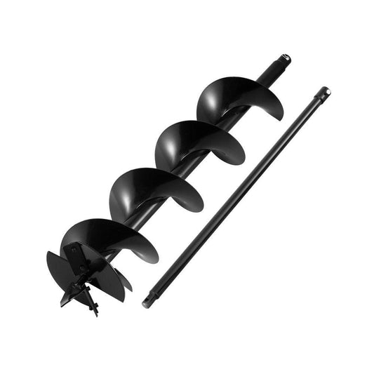 Giantz Post Hole Digger Auger Drill Bit 200mm with 80cm Extension Shaft Black.