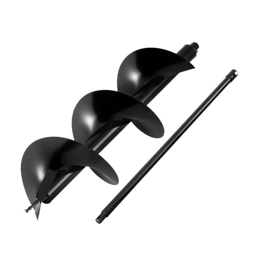 Giantz Post Hole Digger Auger Drill Bit 300mm with 80cm Extension Shaft Black.