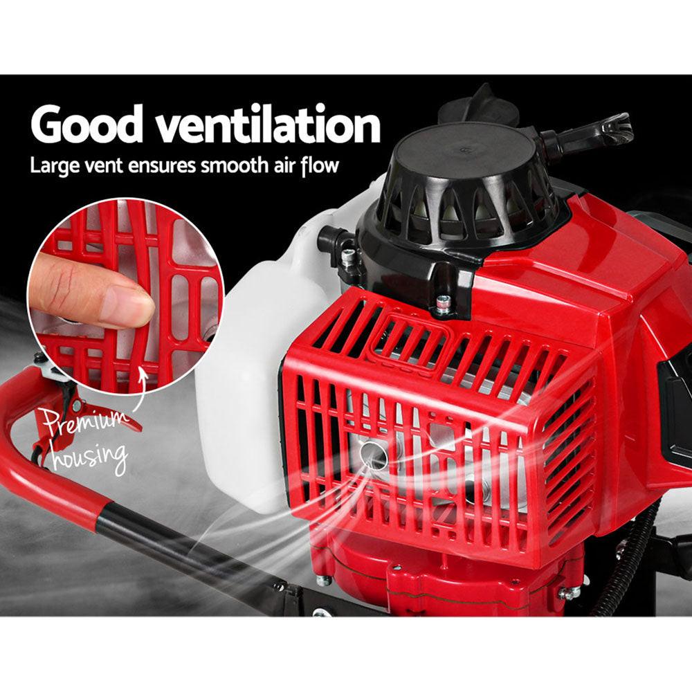 Giantz Petrol Post Hole Digger Motor Only Engine Red.