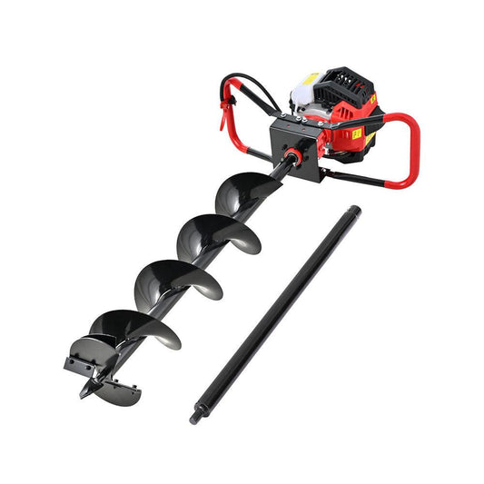 Giantz Post Hole Digger 200mm Petrol Drill Auger Extension Bits.