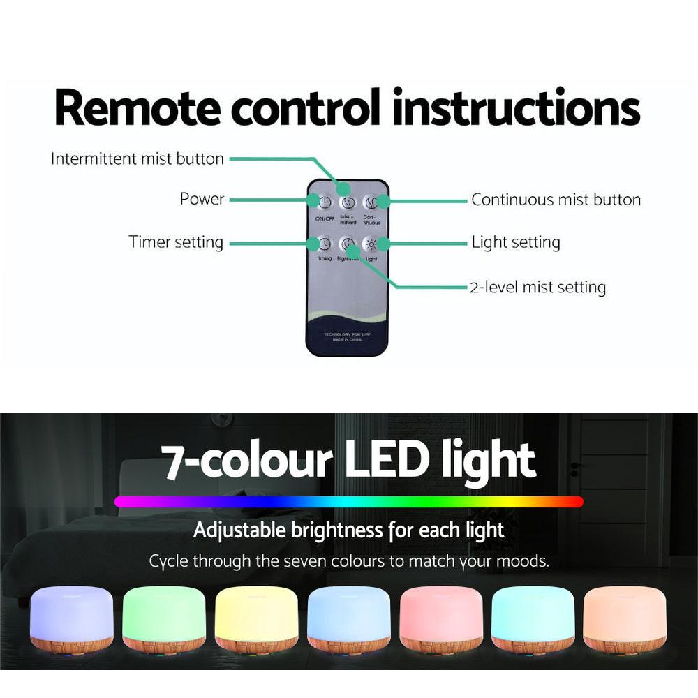 Devanti Aroma Diffuser Aromatherapy Humidifier 500ml.