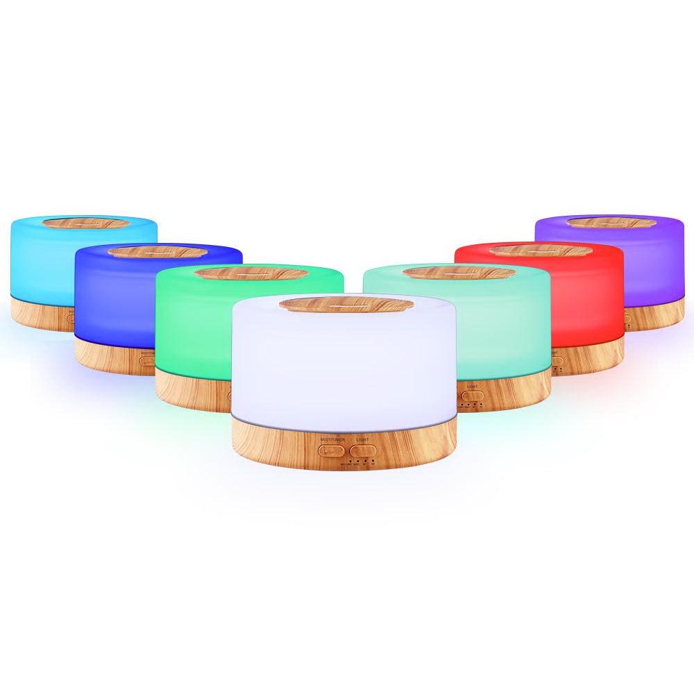 Devanti Aroma Diffuser Aromatherapy Light Wood 500ml.