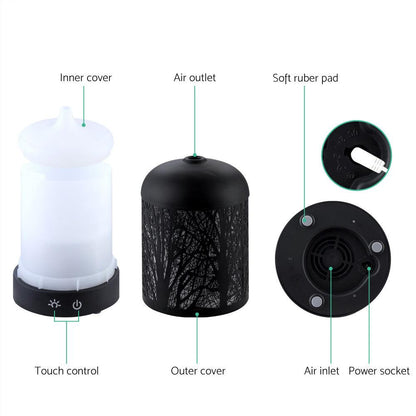 Devanti Aroma Diffuser Aromatherapy Black 160ml.