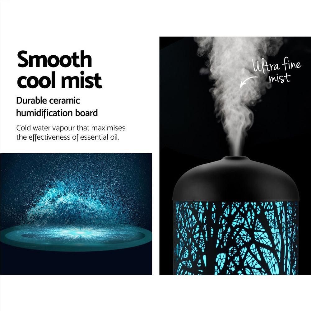 Devanti Aroma Diffuser Aromatherapy Black 160ml.