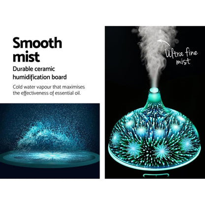 Devanti Aroma Diffuser Aromatherapy 3D Glass 400ml.