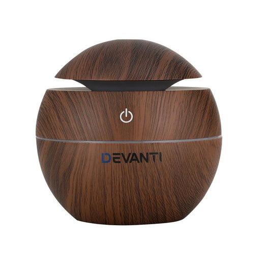Devanti Aroma Diffuser Aromatherapy Dark Wood 130ml.