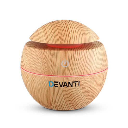 Devanti Aroma Diffuser Aromatherapy Light Wood 130ml.