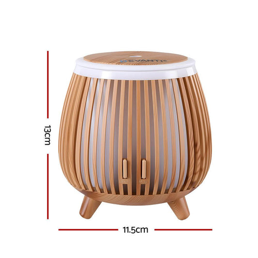 Devanti Ultrasonic Aroma Diffuser Aromatherapy 140ml LED Lights Iron Humidifier Forest Deep Wood.