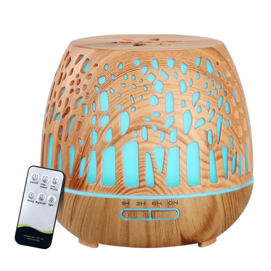 Devanti Aroma Diffuser Aromatherapy Wood Grain 400ml.