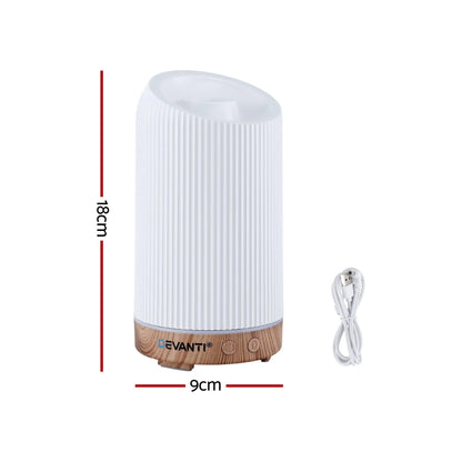 Devanti Ultrasonic Aroma Diffuser Aromatherapy 200ml LED Lights Iron Humidifier Forest.