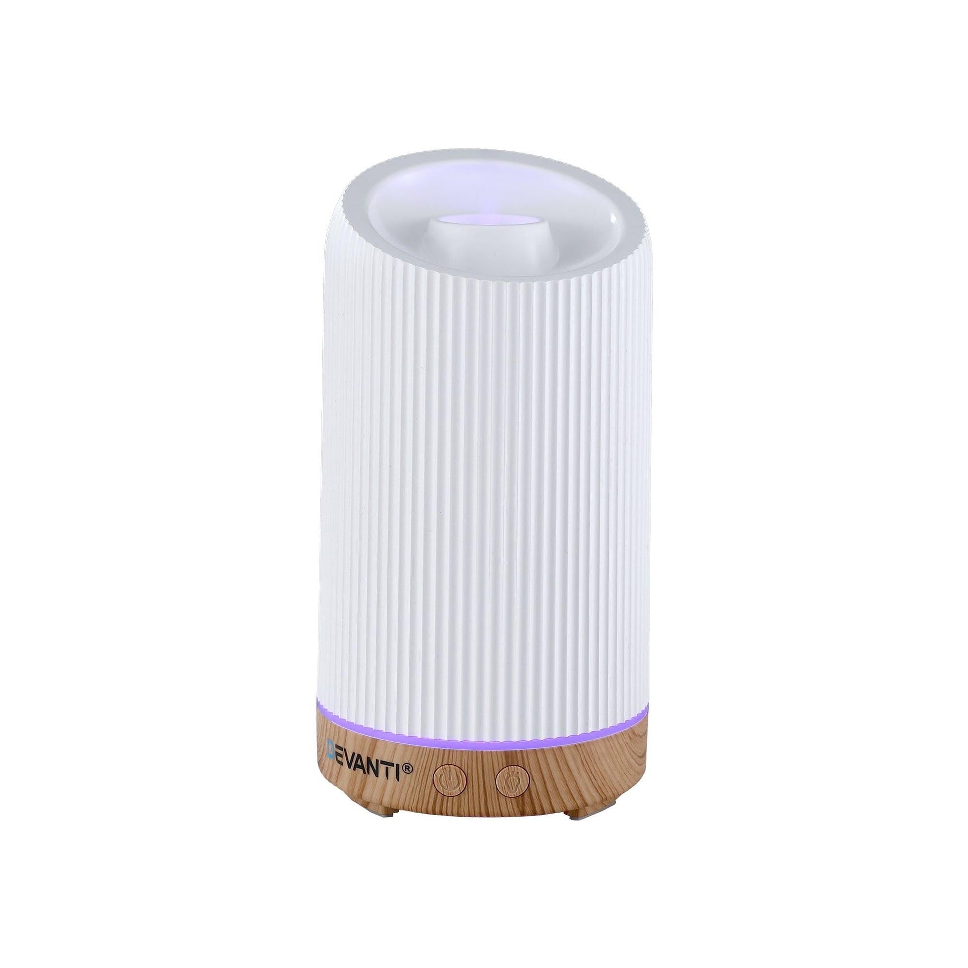 Devanti Ultrasonic Aroma Diffuser Aromatherapy 200ml LED Lights Iron Humidifier Forest.