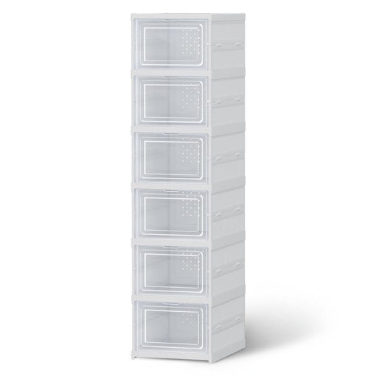 Artiss Foldable Shoe Rack Organizer 6 Tier Storage Shelf Hallway.