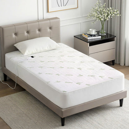 Giselle Electric Blanket Bamboo Fabric King Single Fitted Heated Pad Underlay Washable Winter