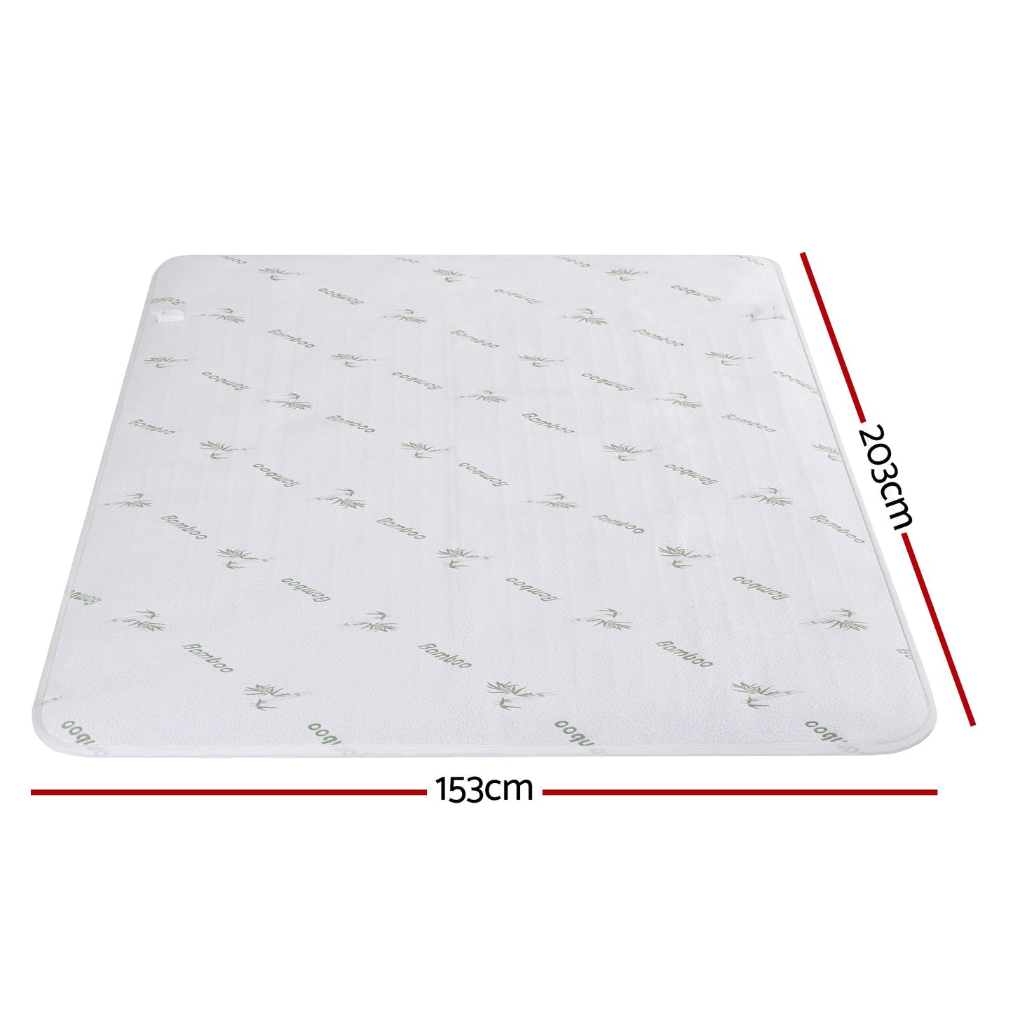 Giselle Electric Blanket Bamboo Fabric Queen Fitted Heated Pad Underlay Washable Winter