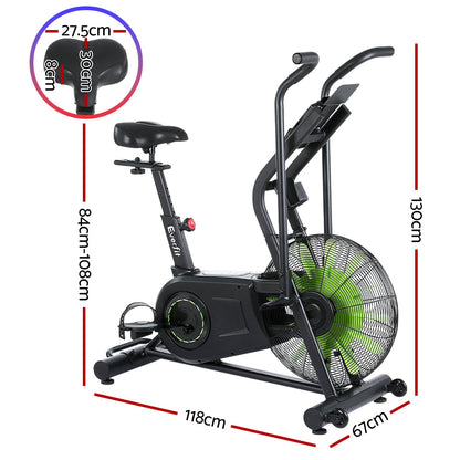Everfit Air Bike Dual Action Exercise Bike Fitness Home Gym Cardio.