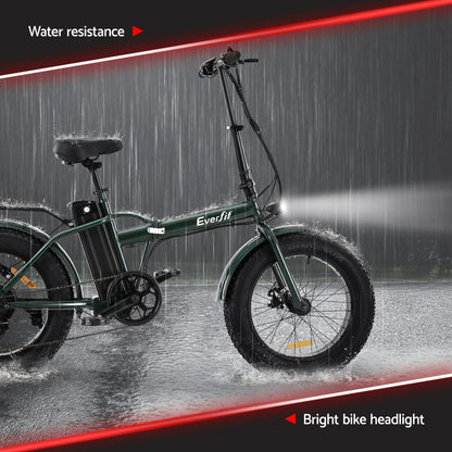 Everfit 20 Inch Folding Electric Bike Urban City Bicycle eBike Rechargeable.
