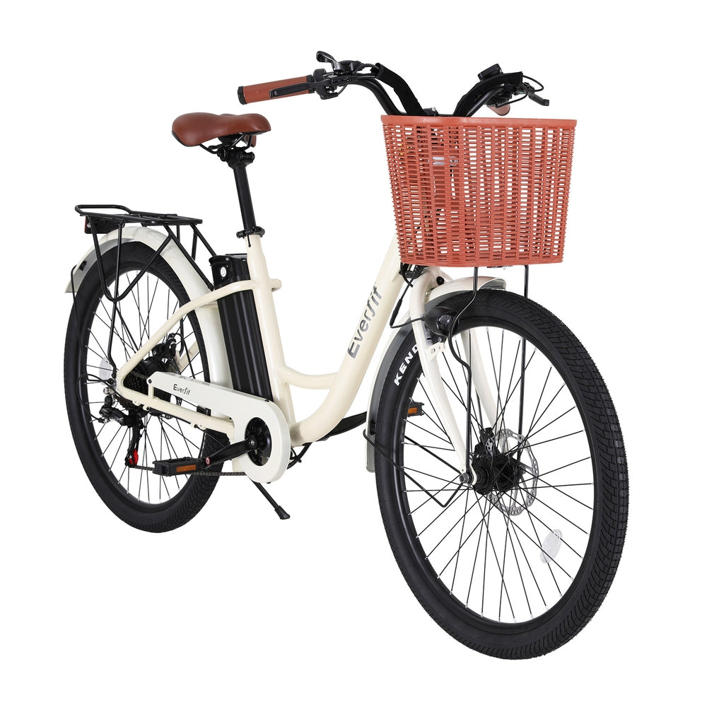 Everfit 26" Electric Bike City Bicycle eBike e-Bike Commuter w/ Battery WH.
