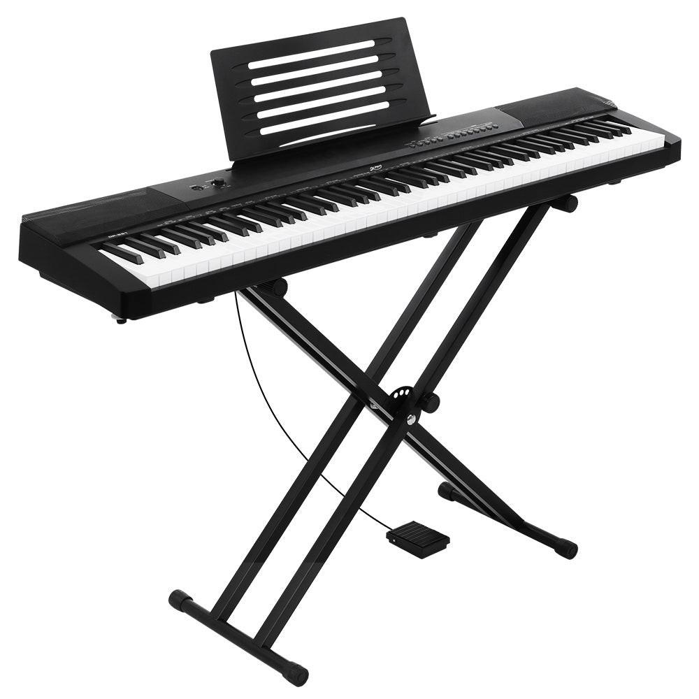 Alpha 88 Keys Electronic Piano Keyboard Digital Electric w/ Stand Sustain Pedal.