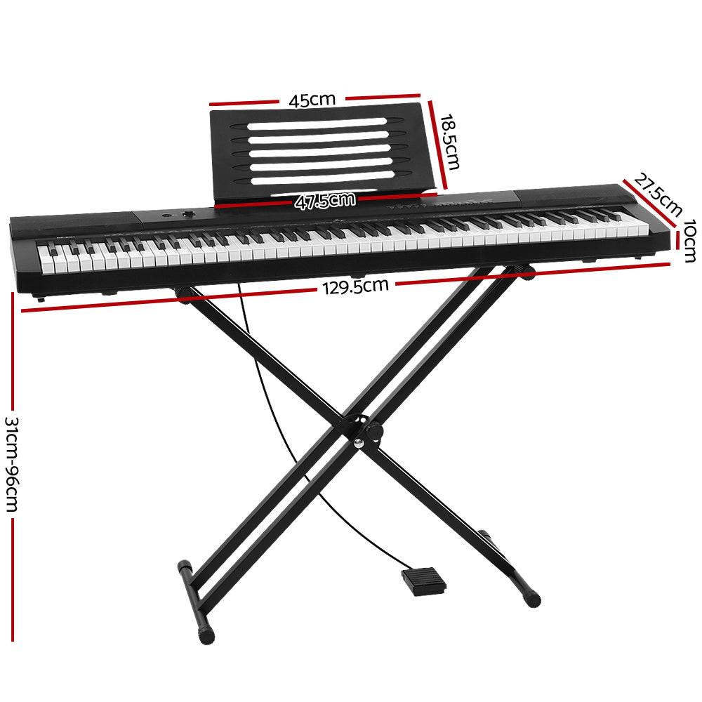 Alpha 88 Keys Electronic Piano Keyboard Digital Electric w/ Stand Sustain Pedal.