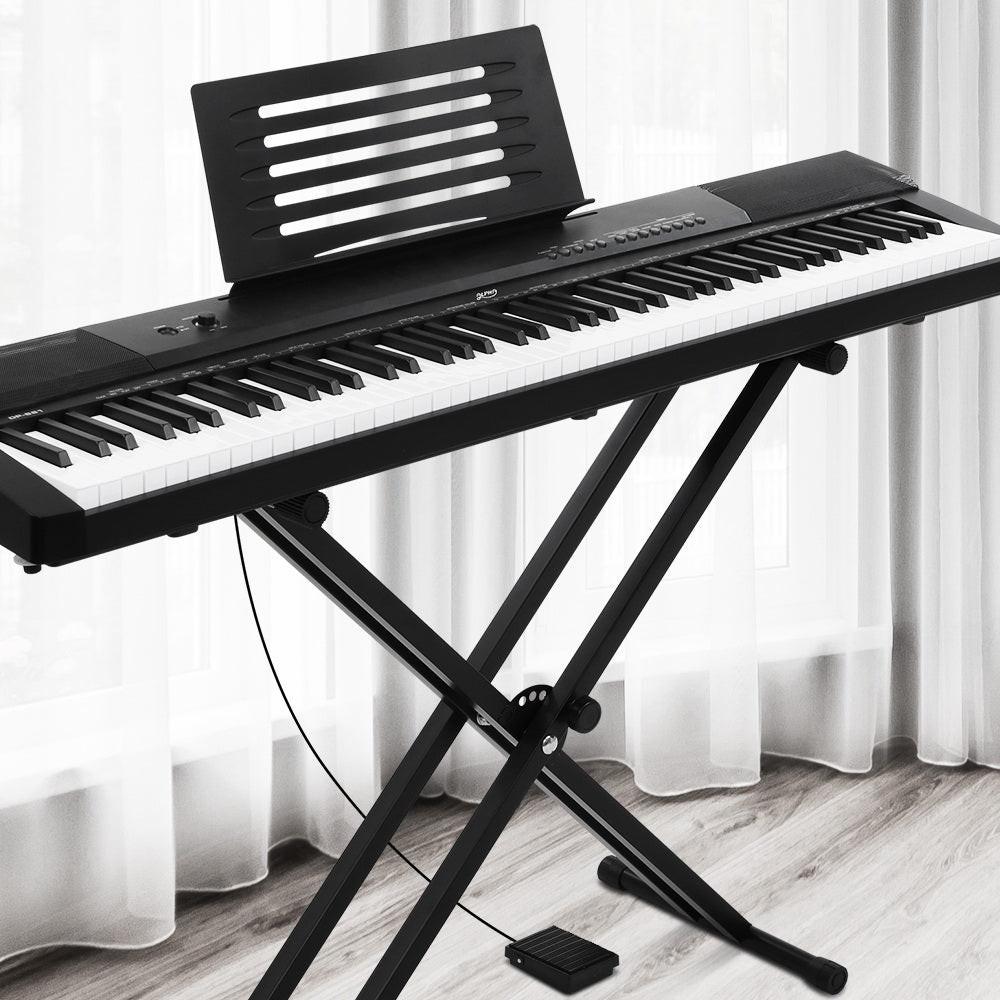 Alpha 88 Keys Electronic Piano Keyboard Digital Electric w/ Stand Sustain Pedal.