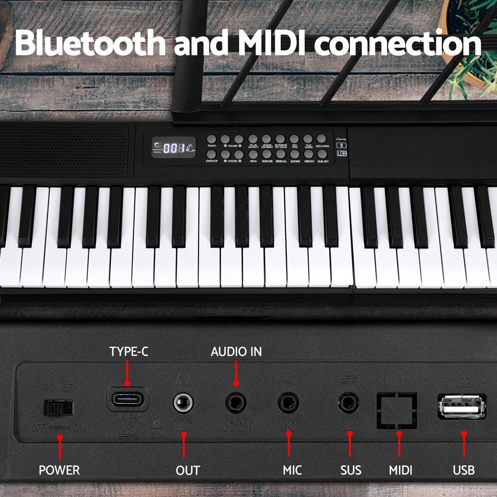 Alpha 61 Keys Foldable Electronic Piano Keyboard Digital Electric w/ Carry Bag.
