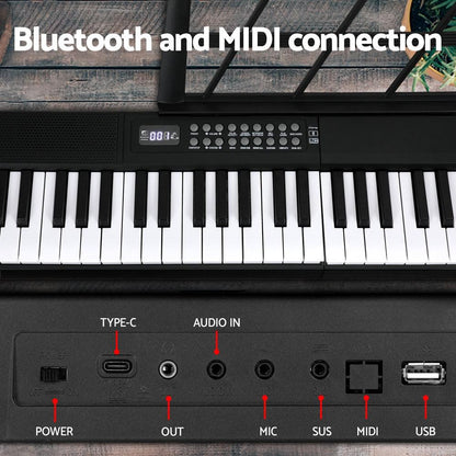 Alpha 61 Keys Foldable Electronic Piano Keyboard Digital Electric w/ Carry Bag.