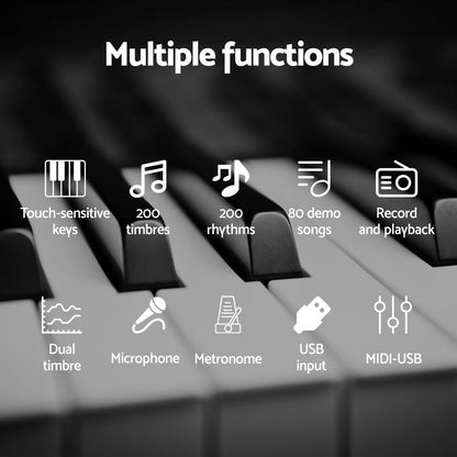 Alpha 61 Keys Foldable Electronic Piano Keyboard Digital Electric w/ Carry Bag.
