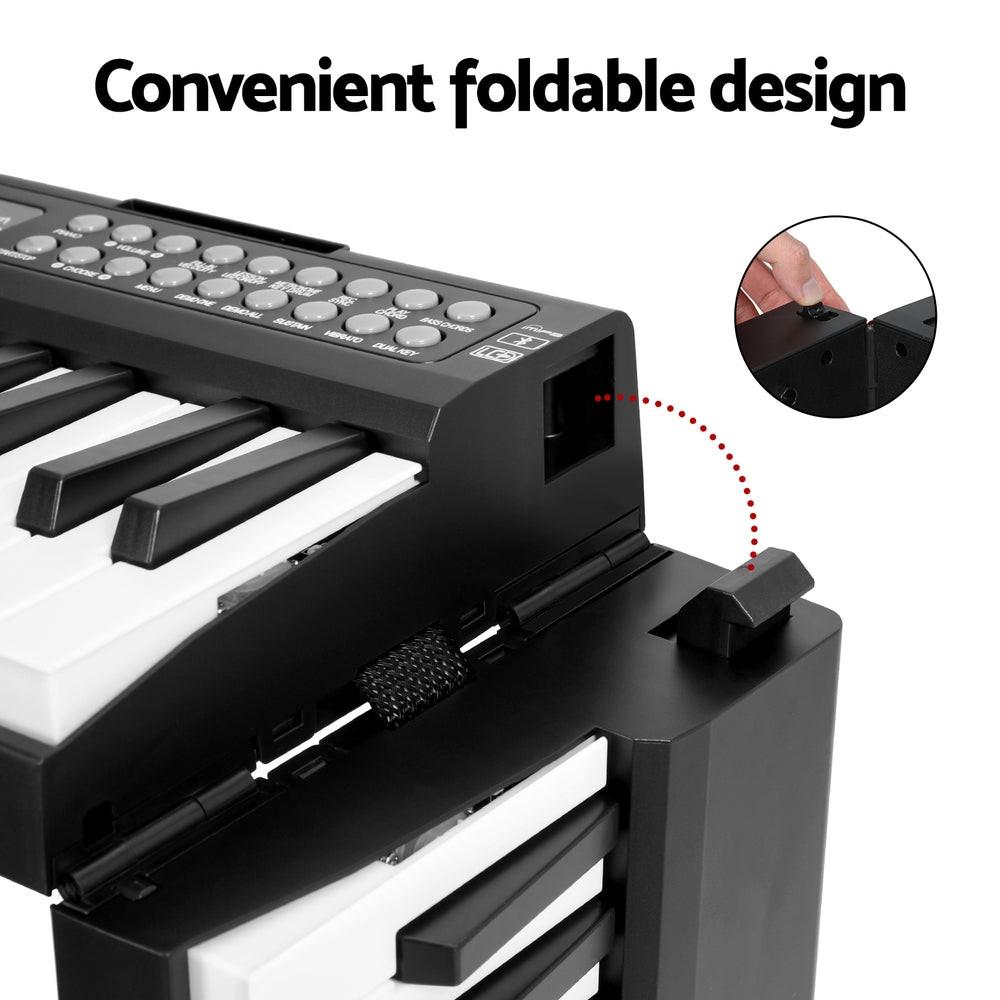 Alpha 61 Keys Foldable Electronic Piano Keyboard Digital Electric w/ Carry Bag.