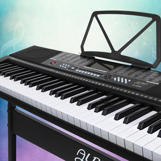 Alpha 61 Keys Electronic Piano Keyboard Digital Electric w/ Stand Sound Speaker.