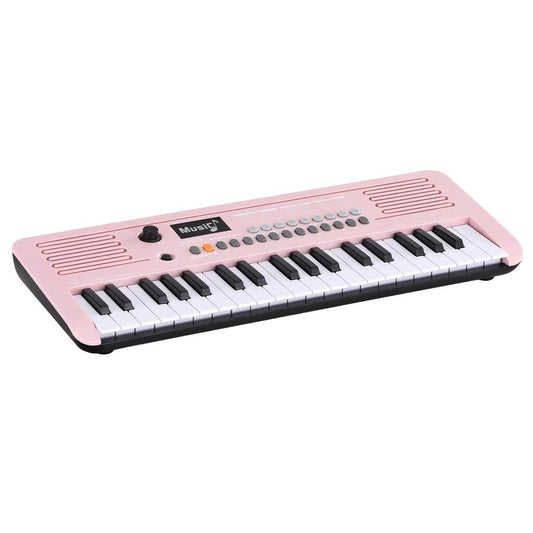 Alpha 37-Key Digital Piano Keyboard for Kids Beginners Electronic Keyboard Piano Gift Pink.