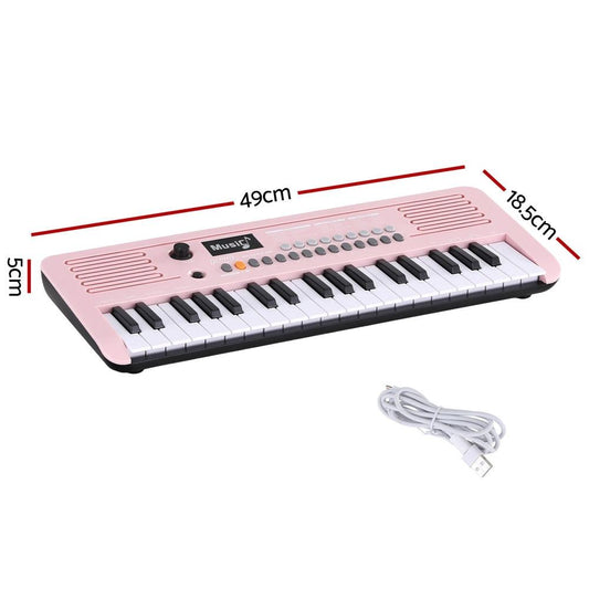 Alpha 37-Key Digital Piano Keyboard for Kids Beginners Electronic Keyboard Piano Gift Pink.