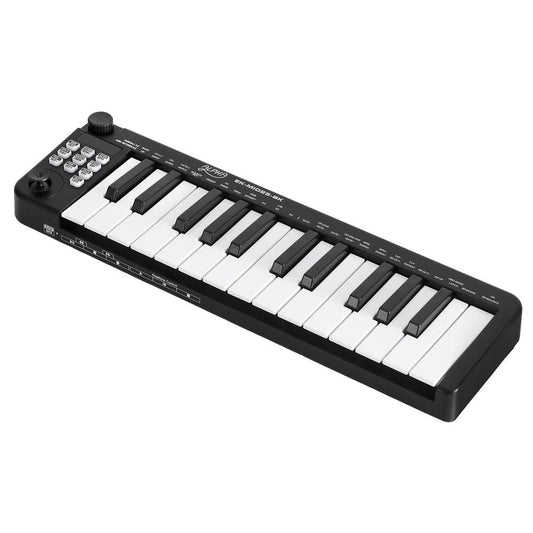 Alpha 25-Key MIDI Keyboard Controller Portable USB Laptop Black.