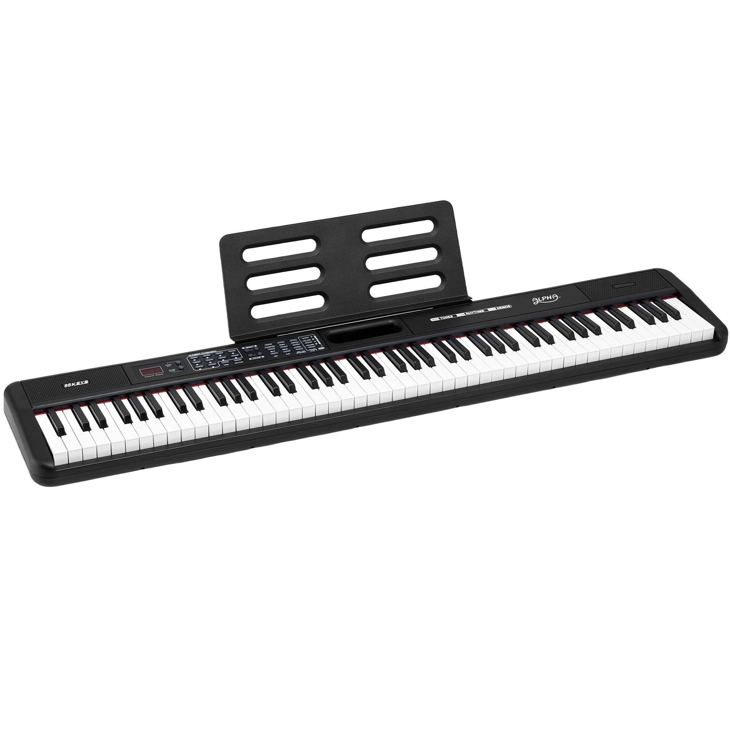 Alpha Piano Keyboard 88 Keys Electric Electronic Keyboard Piano Gift Black.