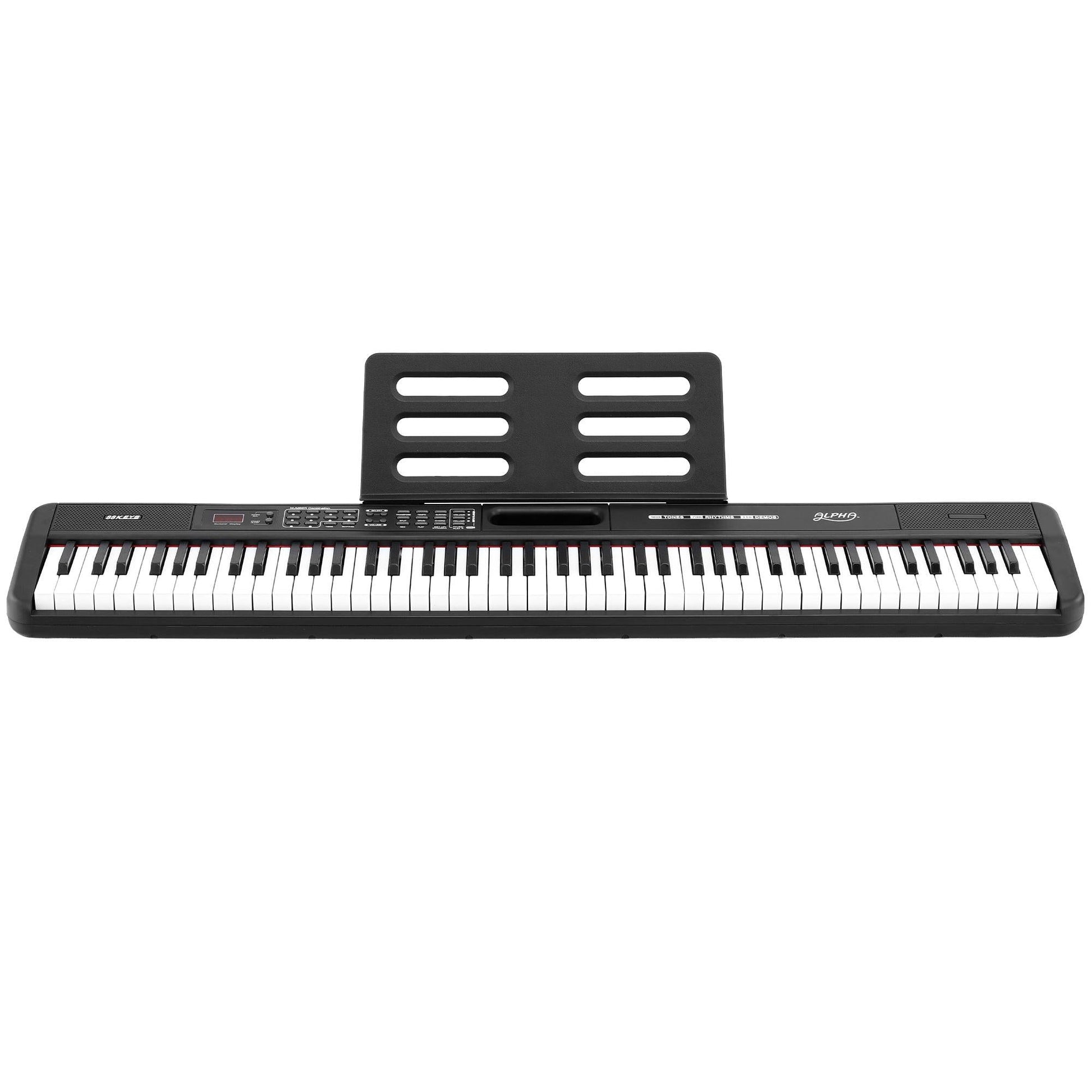 Alpha Piano Keyboard 88 Keys Electric Electronic Keyboard Piano Gift Black.