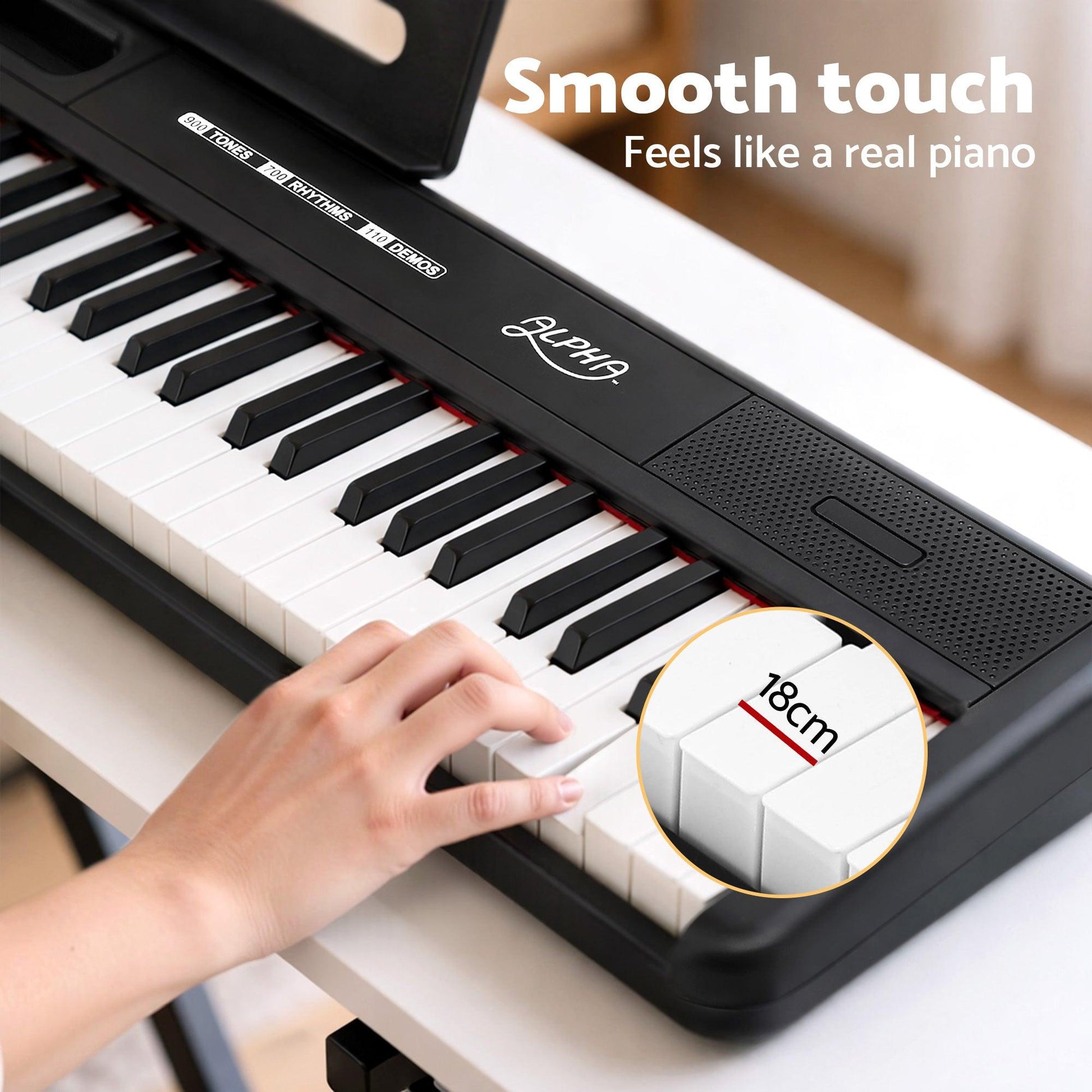 Alpha Piano Keyboard 88 Keys Electric Electronic Keyboard Piano Gift Black.