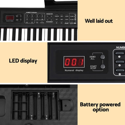 Alpha Piano Keyboard 88 Keys Electric Electronic Keyboard Piano Gift Black.
