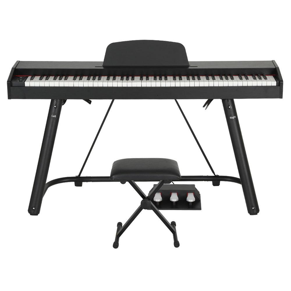 Alpha 88 Keys Electronic Piano Keyboard Digital Electric w/ Stand Stool Weighted.