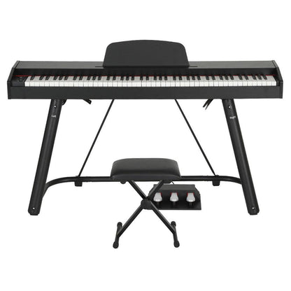 Alpha 88 Keys Electronic Piano Keyboard Digital Electric w/ Stand Stool Weighted.