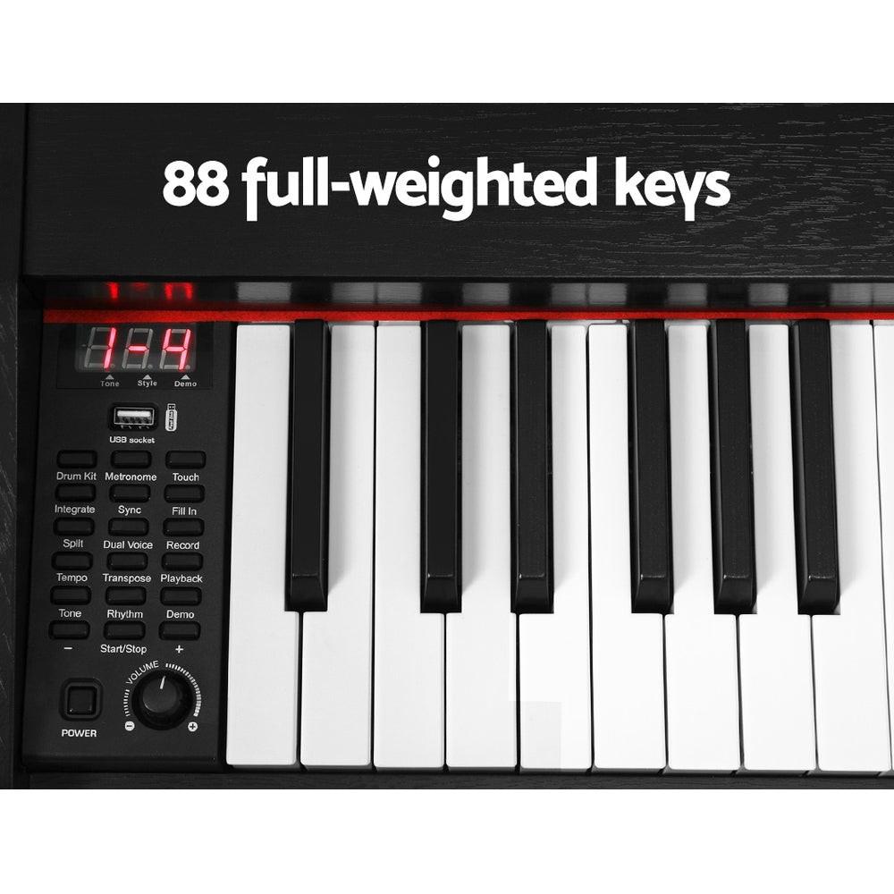 Alpha 88 Keys Electronic Piano Keyboard Digital Electric w/ Stand Stool Weighted.