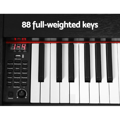 Alpha 88 Keys Electronic Piano Keyboard Digital Electric w/ Stand Stool Weighted.