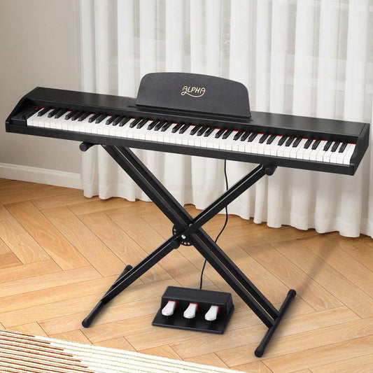 Alpha 88 Keys Digital Piano Keyboard Electronic w/ Stand.