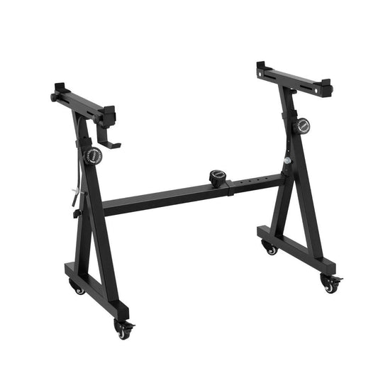 Alpha Heavy Duty Adjustable Piano Stand with Lockable Wheels Z-Stand Black.