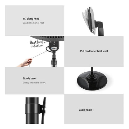 Devanti Electric Patio Heater 2000W.