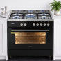 Devanti 90cm Dual Fuel Cooker Gas Cooktop Electric Oven 5 Burner