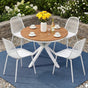 Gardeon 5PCS Outdoor Dining Set Table and Chairs Patio Garden Furniture Lattice