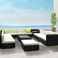 Gardeon 13-Piece Outdoor Sofa Set Wicker Couch Lounge Setting 11 Seater.