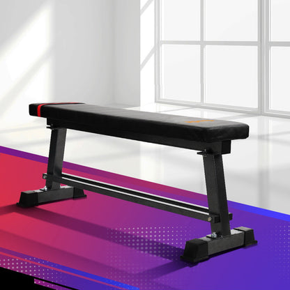 Everfit Weight Bench Flat Bench Press Home Gym Equipment 300kg Capacity.