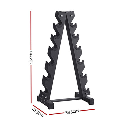 Everfit Dumbbells Rack 6 Tier Dumbbell Stand Home Gym Storage 200kg Capacity.