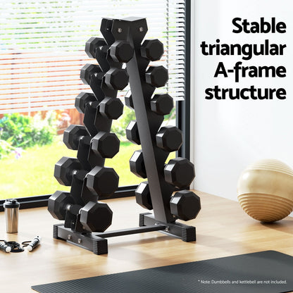 Everfit Dumbbells Rack 6 Tier Dumbbell Stand Home Gym Storage 200kg Capacity.